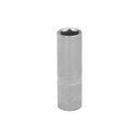 Llave Vaso 1/4" Hexagonal Larga 11 mm. Perfil de 6 caras. Acero Cromo Vanadio, Aristas Redondas