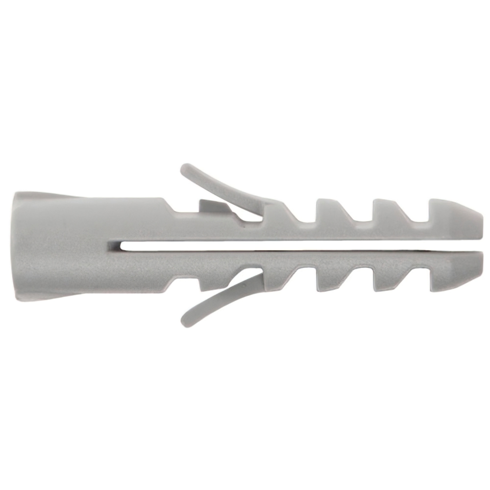 [13050002] Taco Nylon Tradicional Gris   5 mm. (Caja de 200 piezas)