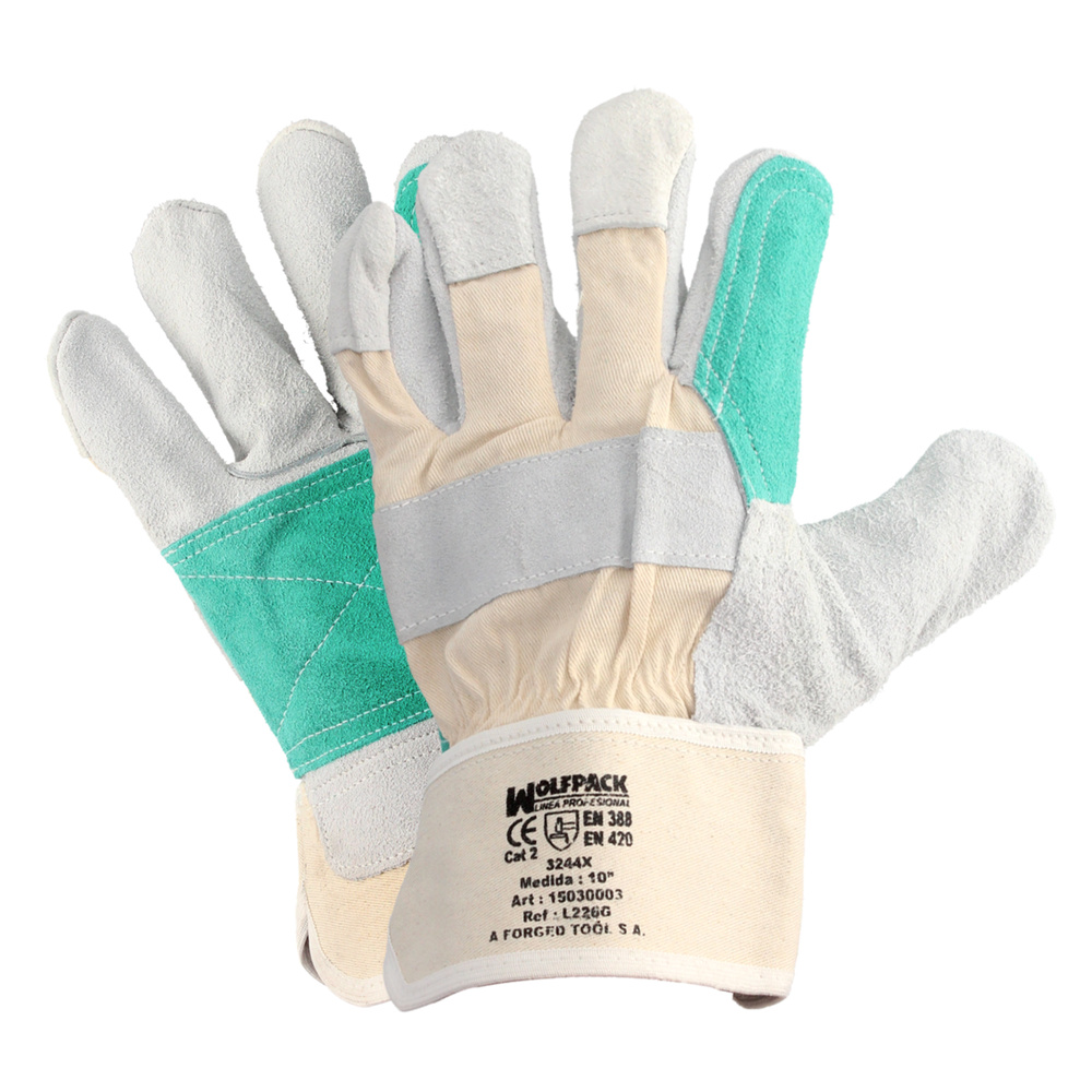 [15030003] Guantes Americano Serraje Palma Reforzada (Par)