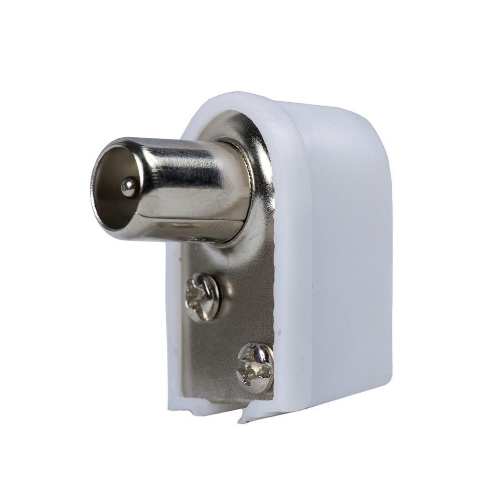 [19020170] Conector Tv Macho Acodado  9,5 mm.