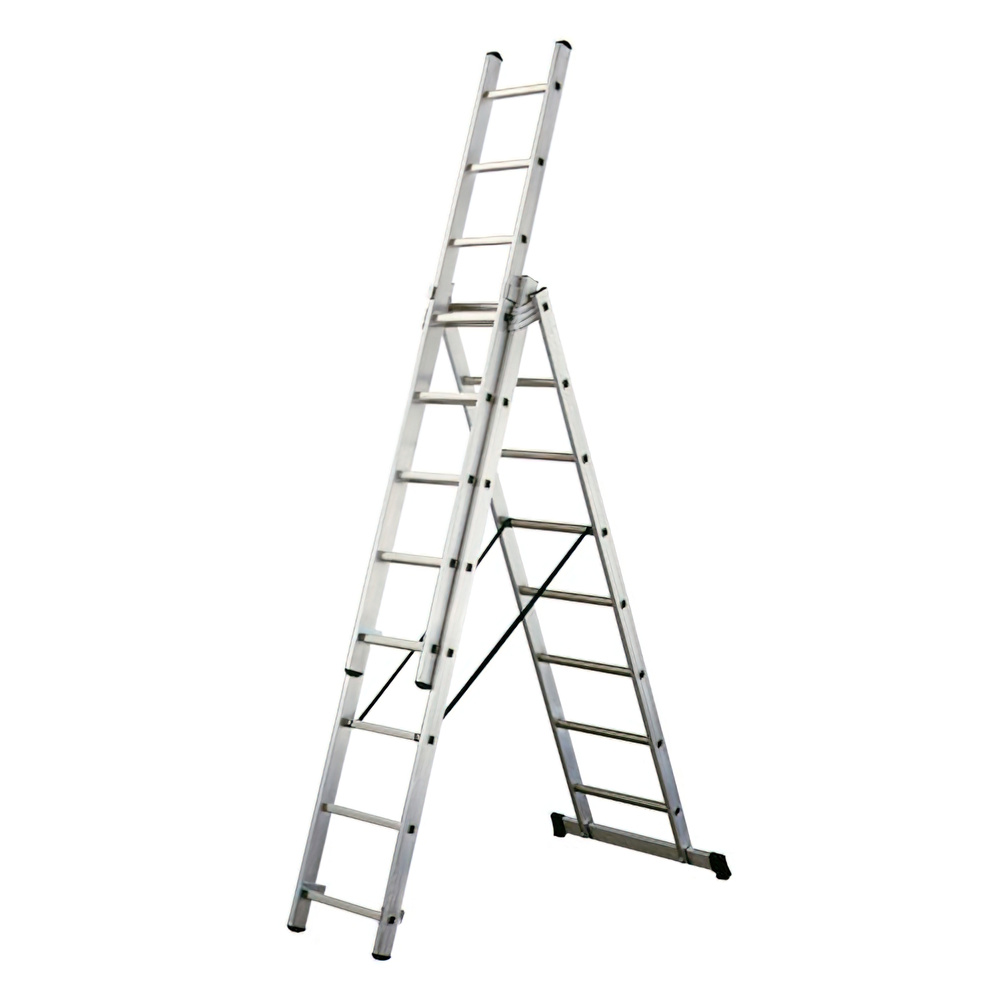 [23021052] Escalera Aluminio Industrial 14+14+14   3x4 mt.