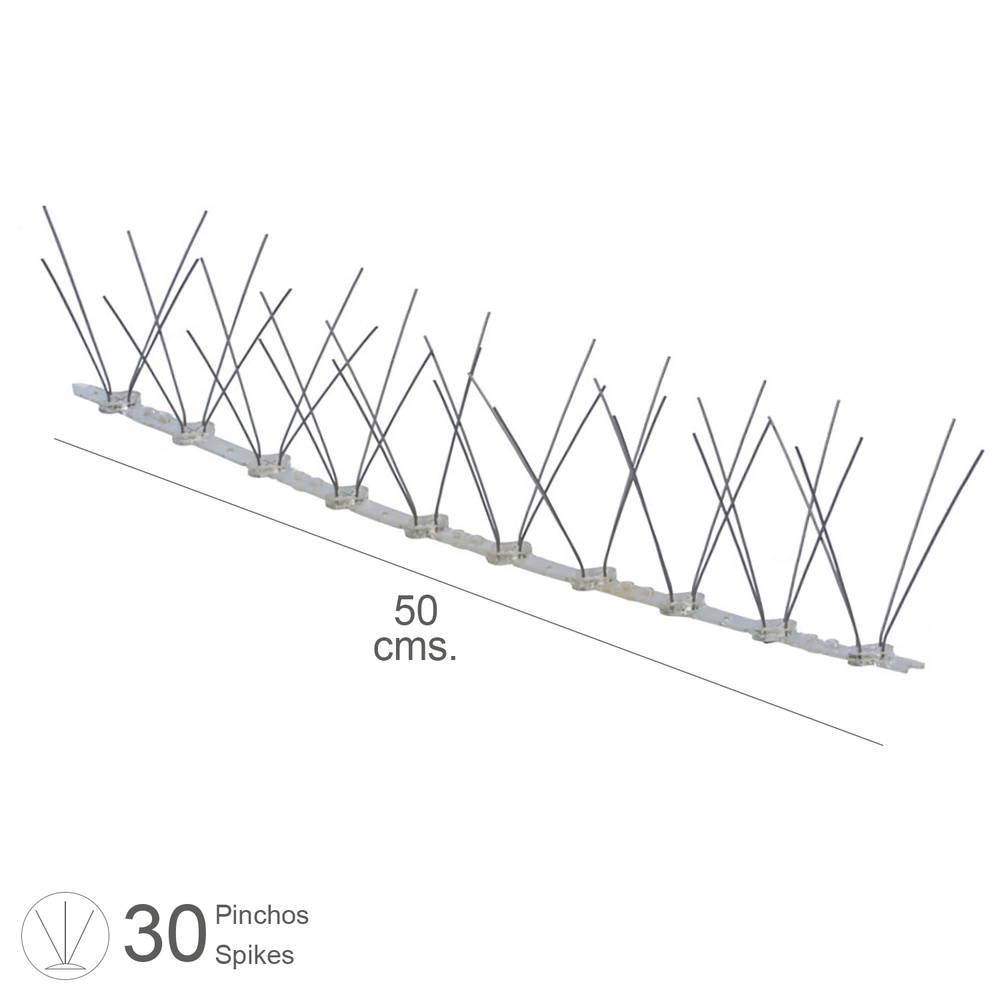 [5120210] Pincho Anti Paloma 0,5 Metros Polietileno Pincho Doble 30 Pinchos