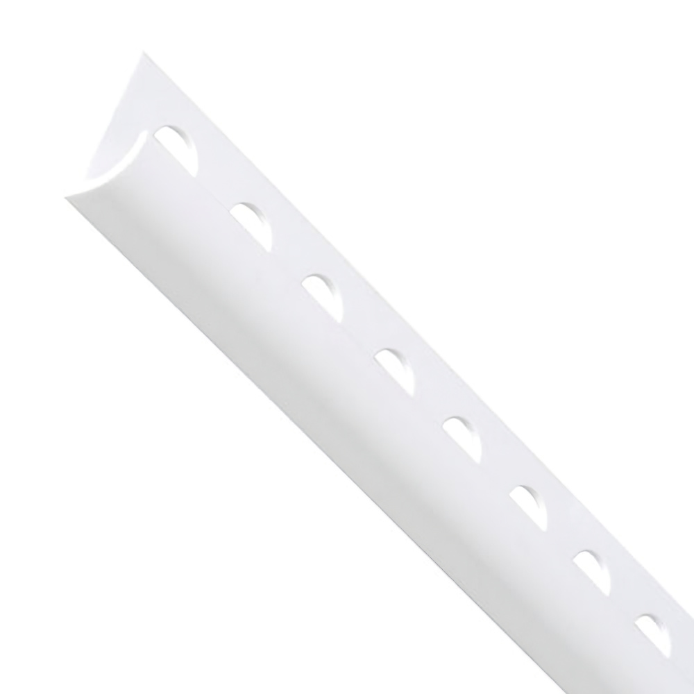 [2540320] Guardacantos PVC Blanco  Barra 2,6 Metros Canto Redondo