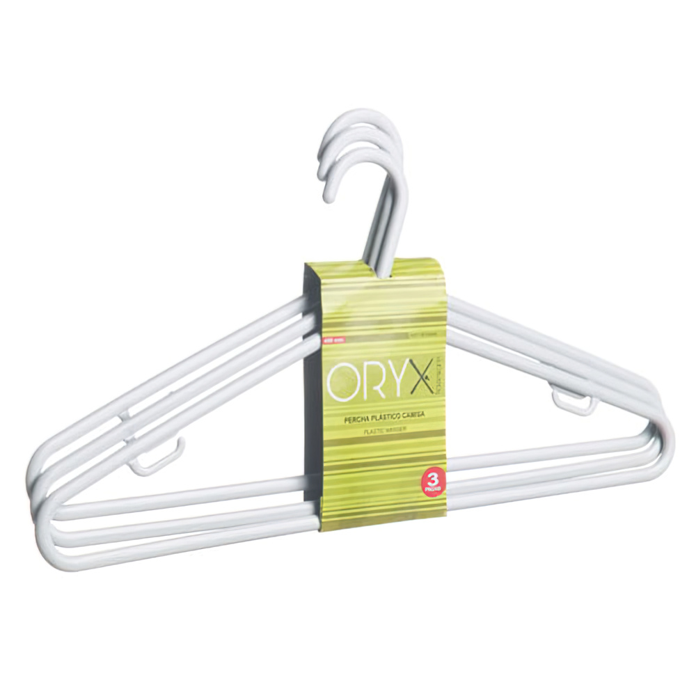 [5150546] Juego Perchas de Plástico Camisa 410 mm. (Pack 3 Piezas)