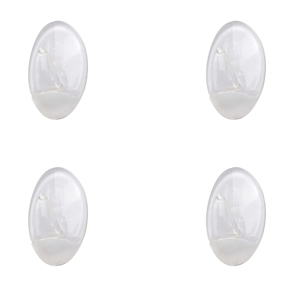 Colgador Oryx  Transparente Pequeño (Blister 4 Unidades) Adhesivo