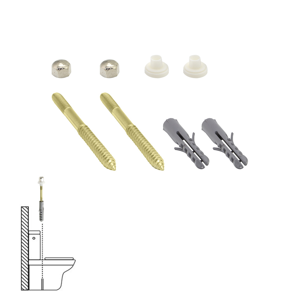 [13070105] Kit Sanitario Fijacion Wc  5x75 mm. Bicromatado (2 Piezas)