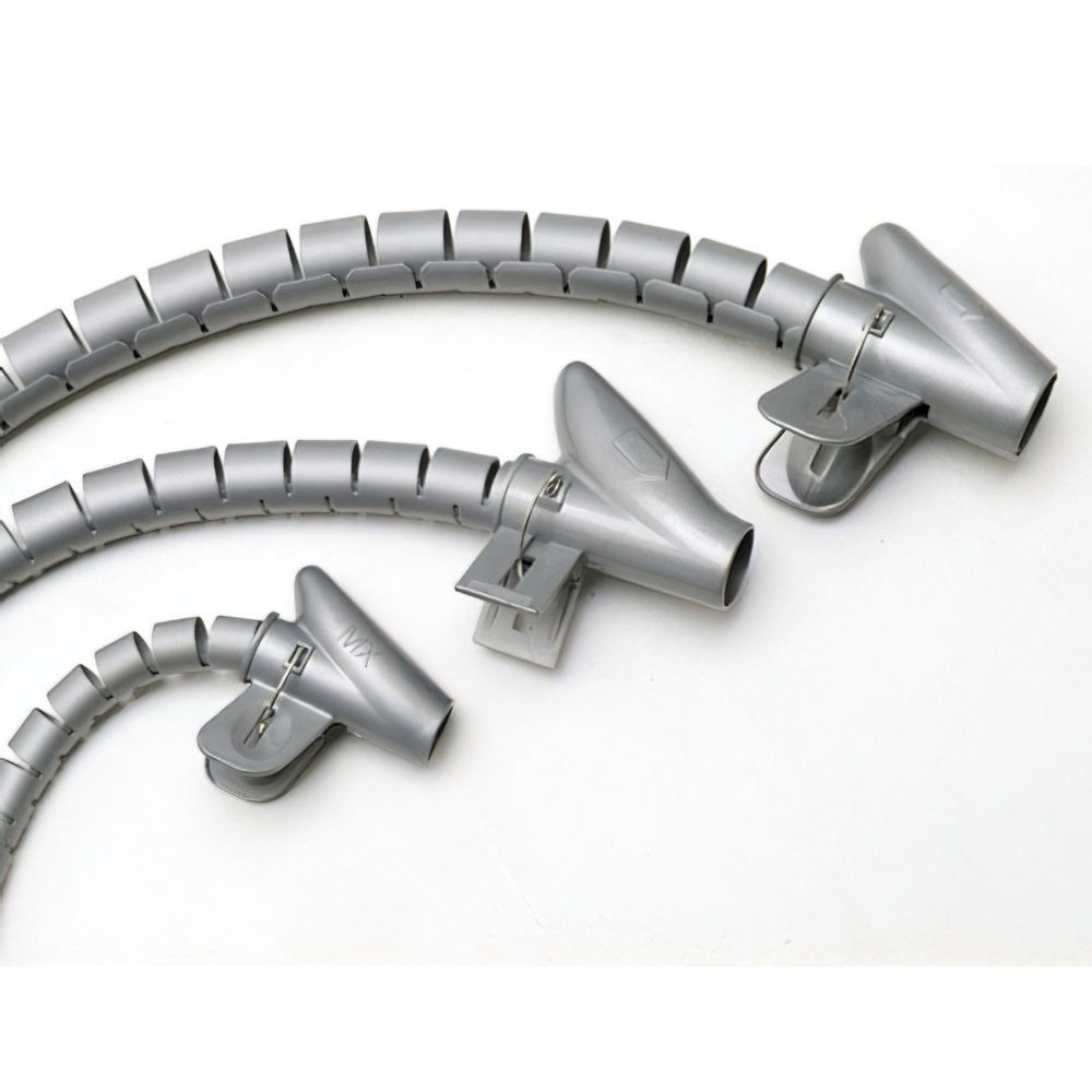 [19110145] Organizador Cables Con Clip Gris 15 mm. 2,5 M.