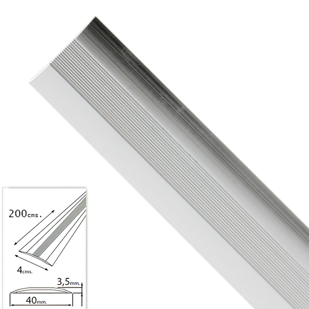 [2541115] Tapajuntas Adhesivo Para Moquetas Metal Plata 200,0 cm.