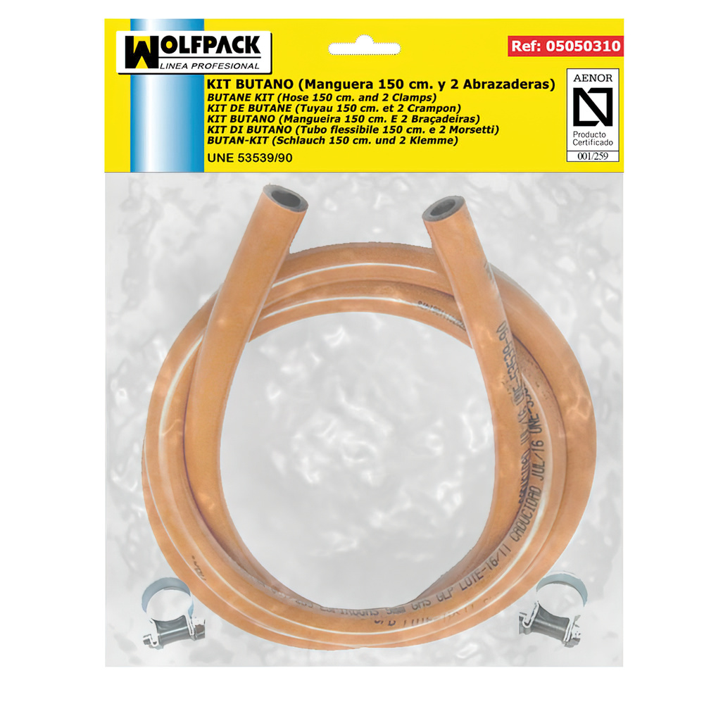 [5050310] Kit Butano (Manguera 1,5 Metros con 2 Abrazaderas)
