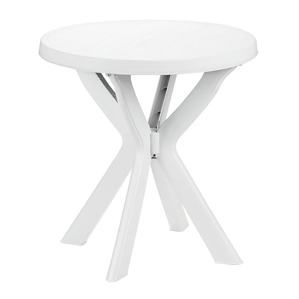 [8330135] Mesa Resina Blanca Redonda Ø 70 x 72 cm. (Alt)