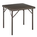 Mesa Plegable Cuadrada Marron 78x78x72 cm.
