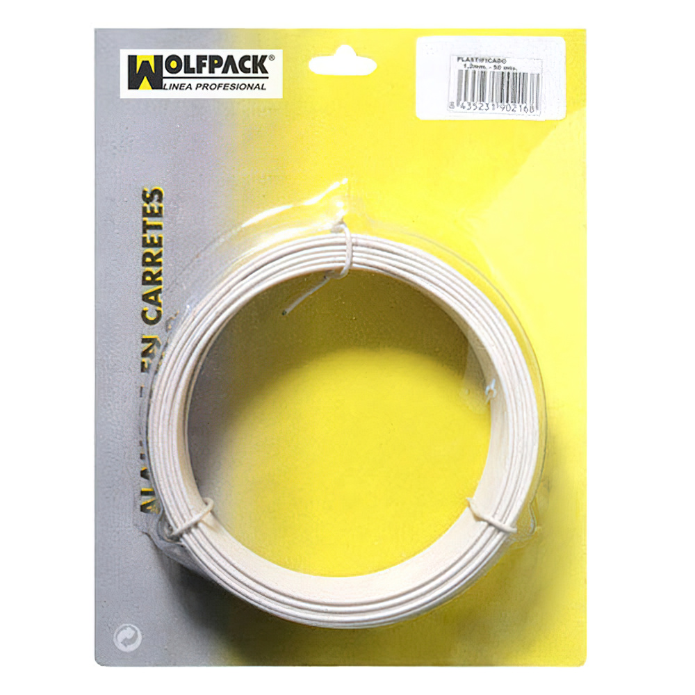 [1010087] Alambre Plastificado 1,2 mm. Blanco (Rollo 50 metros)