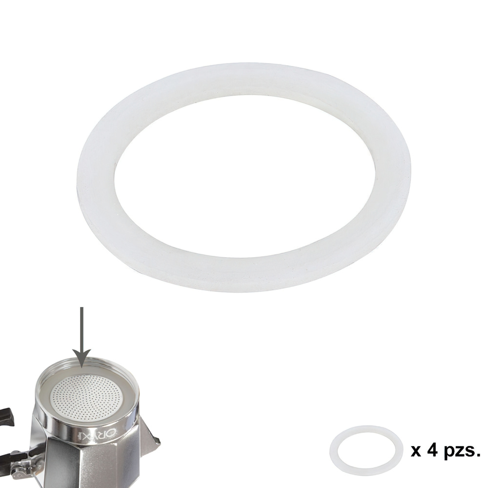 [5056102] Junta Goma Silicona Cafetera Aluminio Classic / Inducción 6 Tazas (4 Unidades)