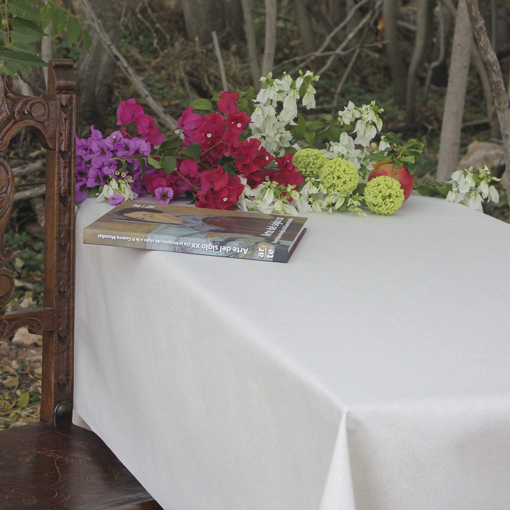 [5542070] Mantel Antimanchas Textil Unita Beige Rollo 1,4 x 25 metros.