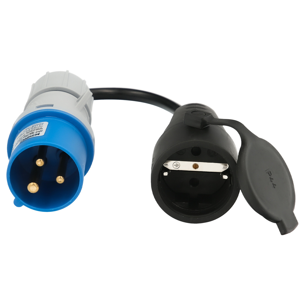 [19010560] Adaptador de clavija CEE a Schuko, 2 polos + Tierra. Max. 16A. 230V