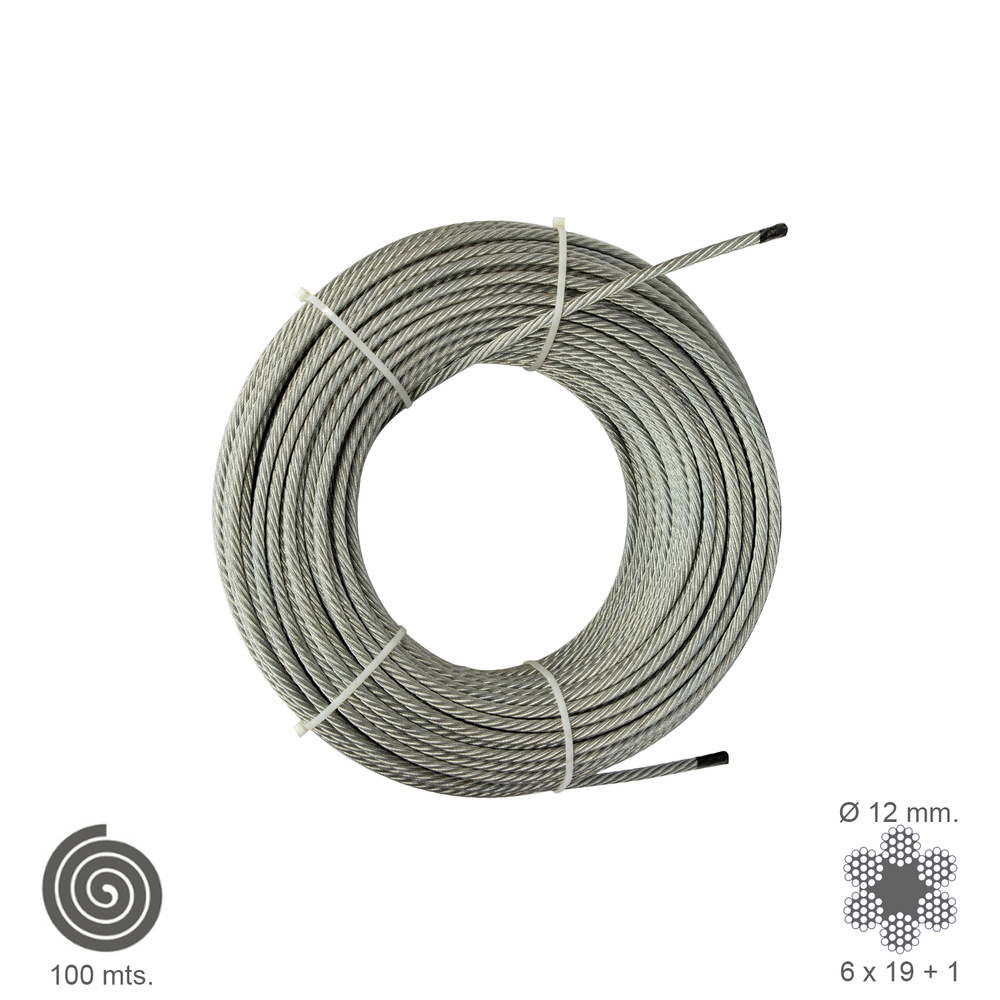 [1120010] Cable Galvanizado  12 mm. (Rollo 100 Metros) No Elevacion