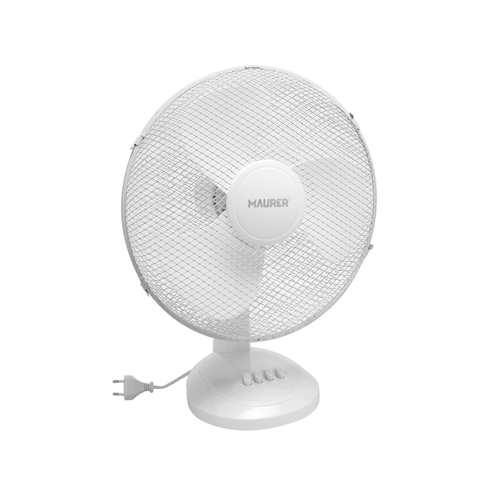 [5380150] Ventilador Maurer Mesa Ø 40 cm. 45 W. Aspas gran tamaño, Inclinación ajustable, 3 velocidades