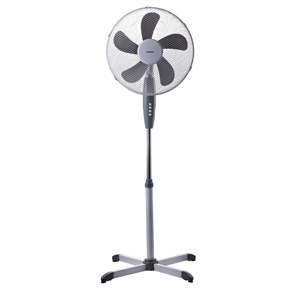 [5380175] Ventilador Pie Ø 40 x 135 cm. 45 W. Oscilación Automatica, Altura Regulable, Cabezal Inclinable, Base Estable 60x60 cm.