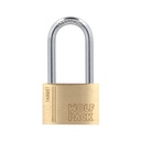 Candado Laton Arco Largo 50 mm. Arco Endurecido. Candado Maletas, Candado Taquillas, Candado Puertas