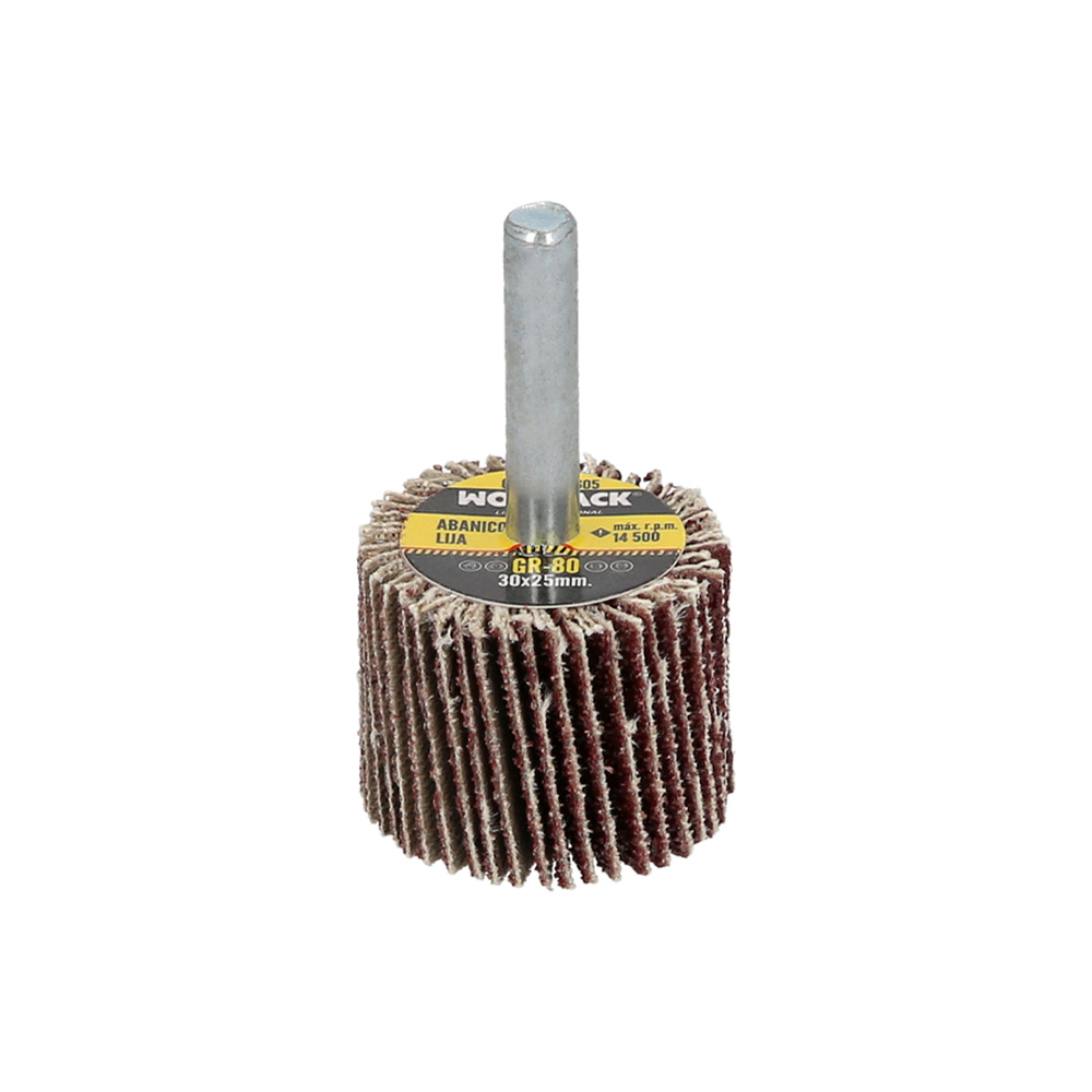 [9011605] Abanico Lija Grano 80 Medida Ø 30 x 25 mm. Disco Abrasivo Laminas, Ruedas Mil Hojas, Ruedas Abrasivas,Lijado,Desbaste,Pulir