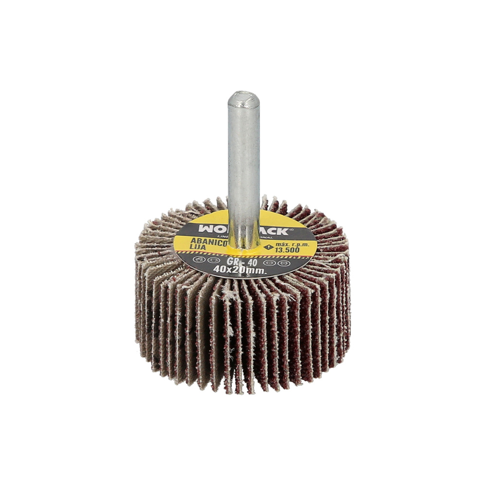 [9011615] Abanico Lija Grano 40 Medida Ø 40 x 20 mm. Disco Abrasivo Laminas, Ruedas Mil Hojas, Ruedas Abrasivas,Lijado,Desbaste,Pulir