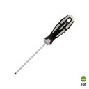 Destornillador Plano Vaciado Acero S2 Mango TPR Bimaterial. Medida 0,8 x Ø 4,0 x 100 mm.  DIN5265