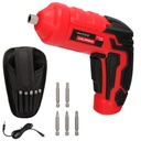 Atornillador 4 V. Con Led, Funda y 5 Destorpuntas, Bateria Recargable USB