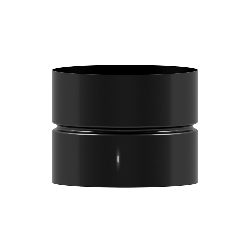 Manguito Union Tubos Estufa Vitrificado Negro Hembra - Hembra Ø 200 mm. Machon, Empalme Tubos Chimena, Empalme Tubos Estufa,