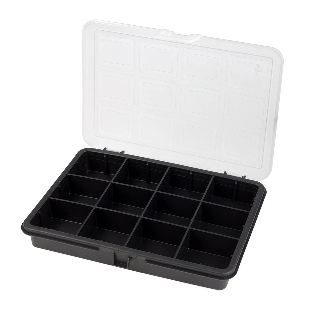 [2240303] Organizador Plastico 12 Compartimentos 180x128x32 mm. Caja Almacenaje, Malentin Organizador, Organizador Plastico