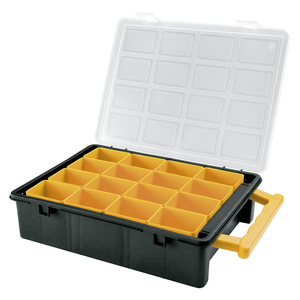 [2240312] Maletin Organizador Plastico 16 Compartimentos Extraibles 242x188x60 mm. Caja Almacenaje, Malentin Organizador,