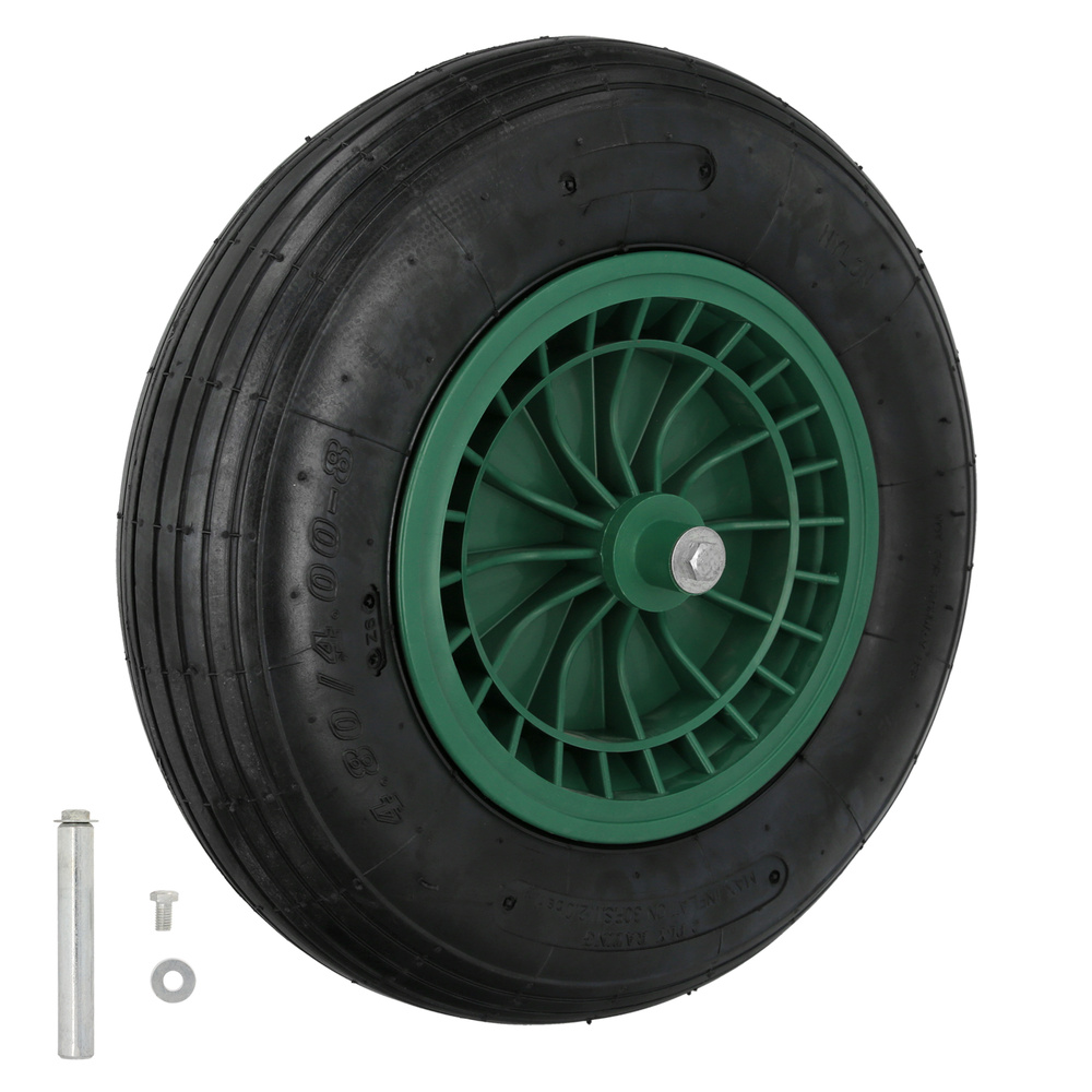 [11090395] Rueda Carretilla Neumatica Para Carretilla Obra / Jardin Llanta Plastico Eje Ø 20 mm. Rueda Carretilla Jardin, Carro Invernadero