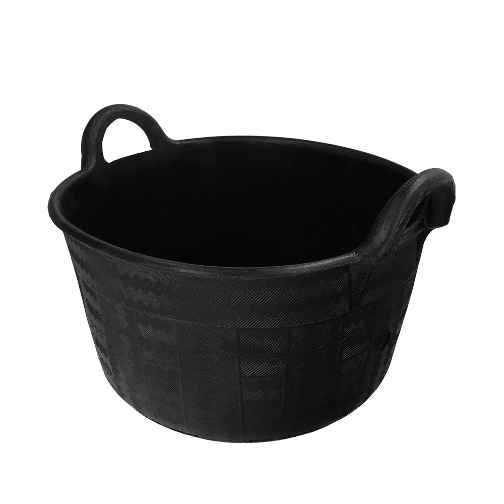 [10010015] Espuerta Goma Carbonera 30 Litros Con Asas Base y Laterales Reforzado. Espesor 1 cm. Espuerta Obra, Cubo Goma Obra