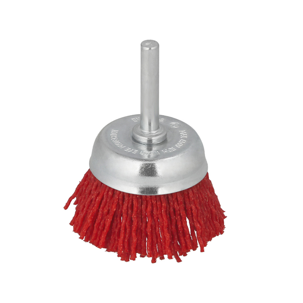 [9100760] Cepillo Nylon Taza Ø 50 mm. 1/4". Cepillo De Lijado Nailon. Cepillo Para Taladro De Nailon, Cepillo De Alambre Abrasivo De Nylon