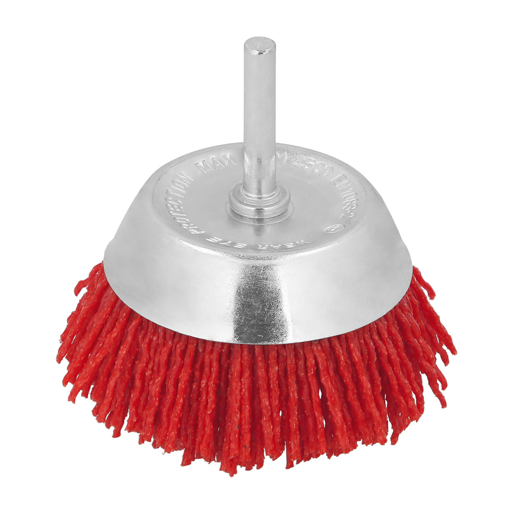 [9100765] Cepillo Nylon Taza Ø 75 m. 1/4". Cepillo De Lijado Nailon. Cepillo Para Taladro De Nailon, Cepillo De Alambre Abrasivo De Nailon