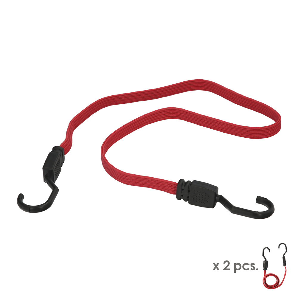 [5260135] Pulpo De Goma Plano Reforzado 1,0 Metro (2 Unidades) 100% Latex, Capacidad Amarre 200 Newtons Gomas Elasticas, Cuerda Elastica,