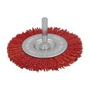 Cepillo Nylon Disco Ø 75 mm. 1/4". Lijar y Pulir Madera, Metal, Acero Inoxidable, Cepillo Taladro, Cepillo Pulir, Cepillo Lijar