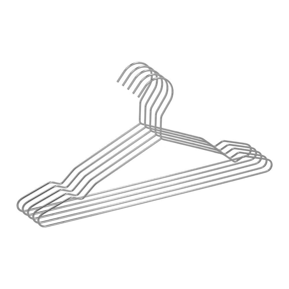 [5150550] Percha Fina Acero Inoxidable 420 mm. (Pack 10p)