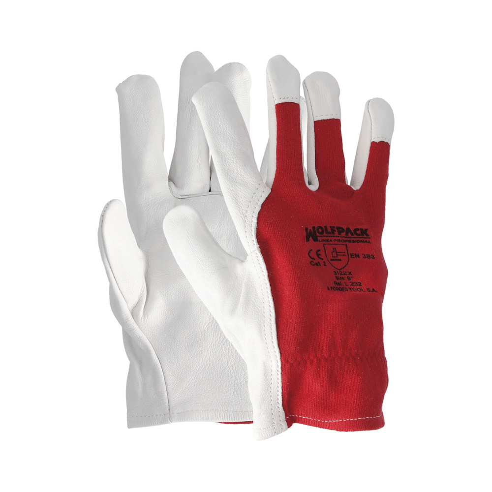 [15032066] Guantes Piel / Lona Con Colgador 9" Guantes De Trabajo, Guantes De Protección (Par)