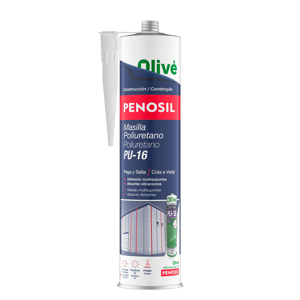 [14040185] Masilla Poliuretano Blanca Cartucho 300 Ml. Sellador Poliuretano, Sellador Cemento, Ladrillo, Cerámica, Metales