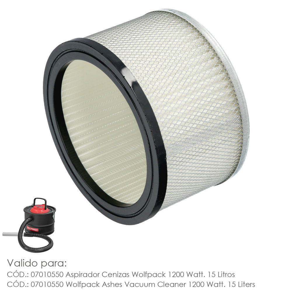 [7010560] Filtro Para Aspirador De Cenizas Aspirador Cenizas Wolfpack 1200 Watt. 15 Litros (Codigo 07010550)