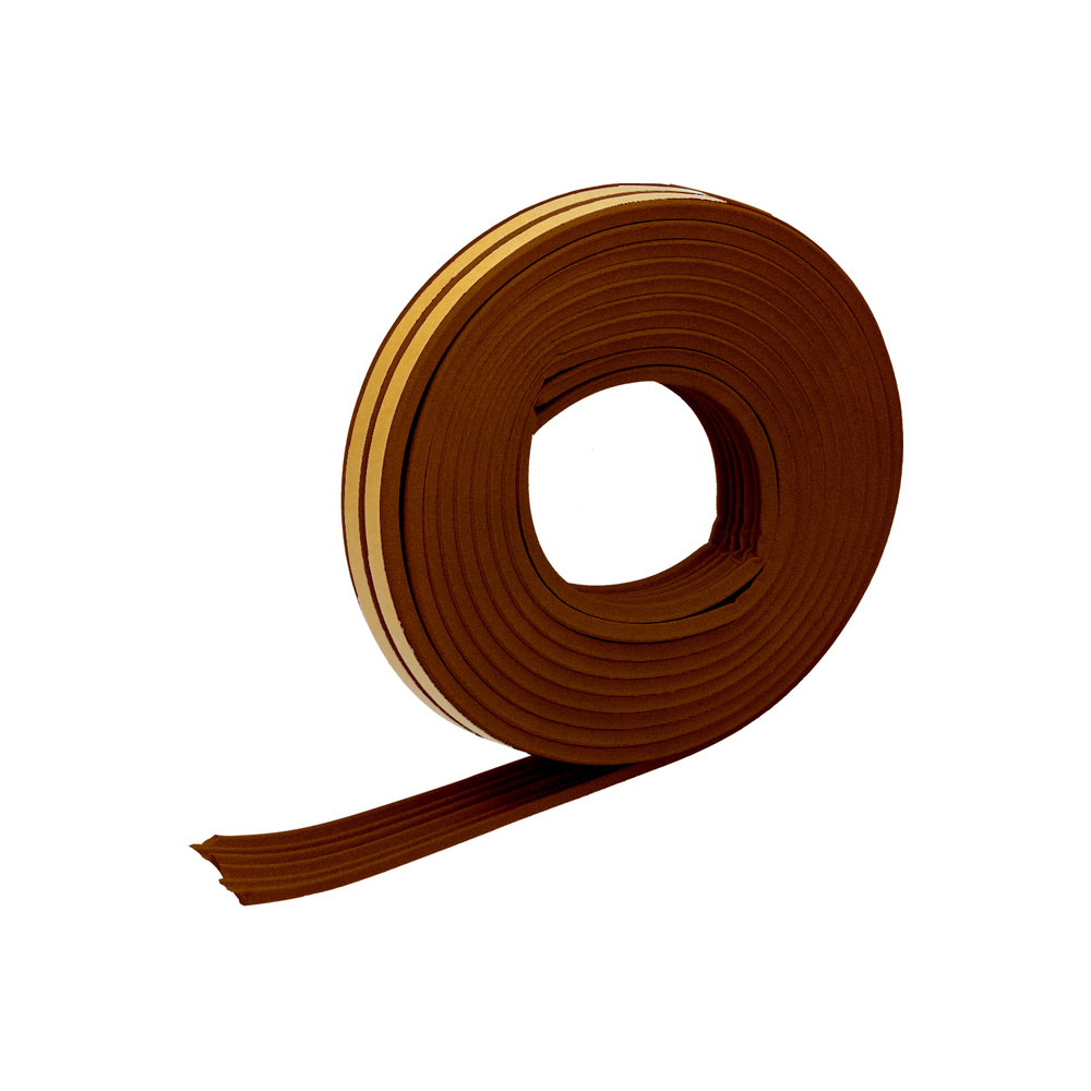 [5190136] Burlete Caucho Marron Rollo 6 Metros. x 9 mm. Sellador Ventanas y Puertas. Aisla Del Ruido. Para Umbrales de 1 A 3,5 mm.