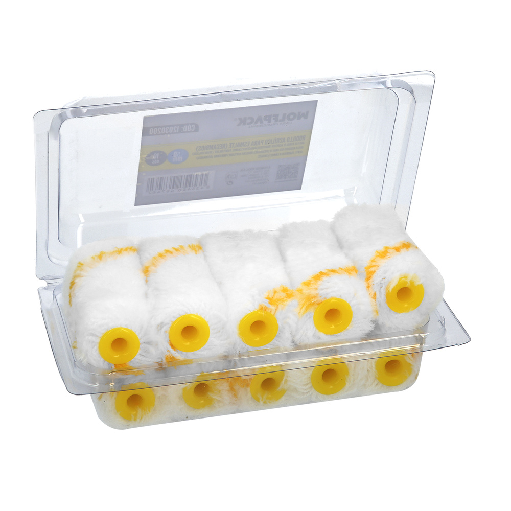 [12030200] Rodillo Recambio Para Esmalte Acrilico 50 mm.  Set 10 Rodillos. Rodillo poliamida, Rodillo Pintura Acrilica