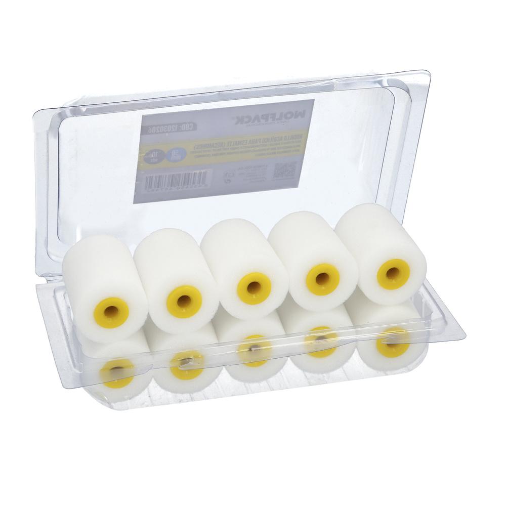 [12030206] Rodillo Espuma Recambio Para Esmalte Acrilico 50 mm.  Set 10 Rodillos. Rodillo Espuma, Rodillo Pintura Acrilica