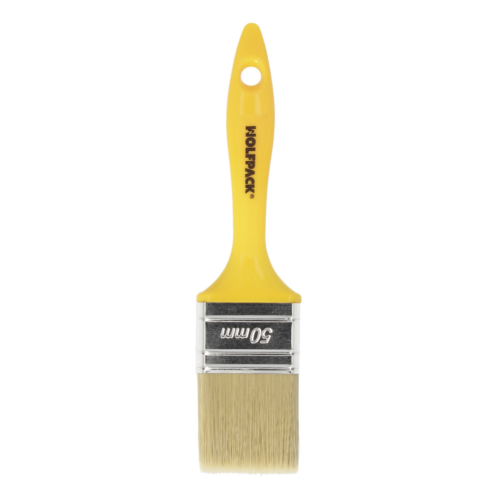 Paletina Profesional Cerda Blanca Ancho 50 mm. Cerdas Naturales Mango Plastico Ergonomico, Brocha Pintor, Pincel Pintura