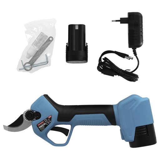 [7020730] Tijeras Podar A Bateria 16,8 Volt. Con 2 Baterias 2 A/h. Mango Engomado, Ø Corte 40 mm. Con Maletín
