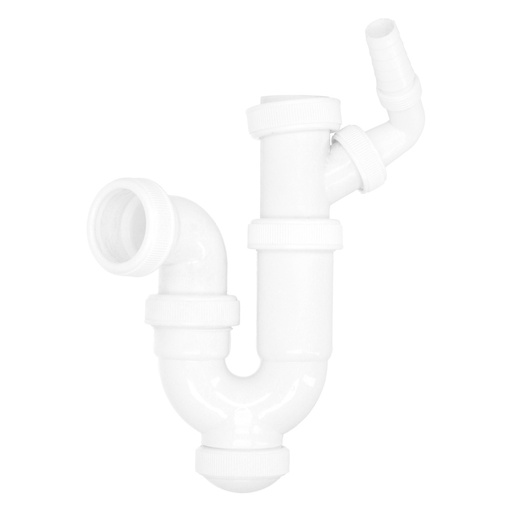 [4116155] Sifon Curvo Extensible Con Toma Lavadora  1 1/2" Ø 40 Mm.