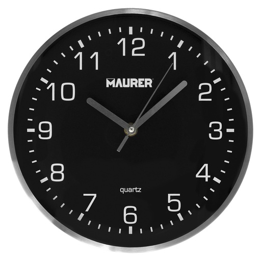 [5152001] Reloj De Pared Ø 25 Cm Negro