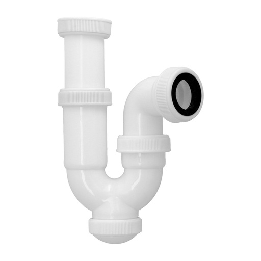 [4116150] Sifon Curvo ExtensibleTuerca Loca  1 1/2" Ø 40 Mm