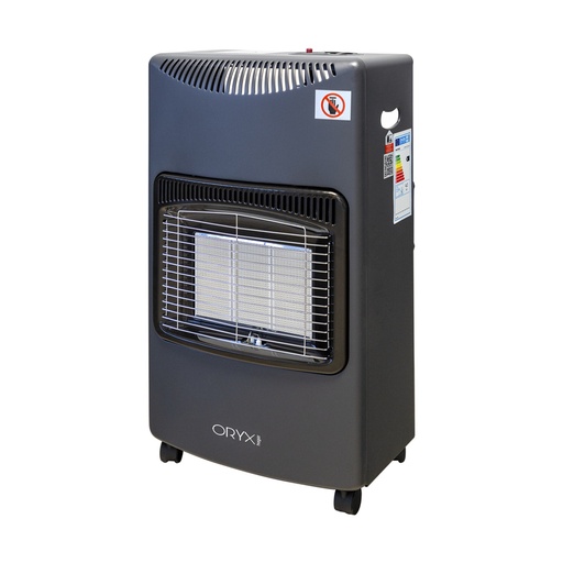 [22050120] Estufa Gas Infrarroja Ceramica 4,5 Kw. 3 Potencias, Triple Sistema de Seguridad, Con Ruedas, Encendido Piezo-Electrico