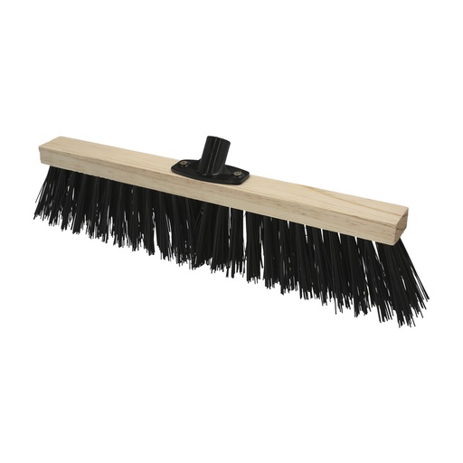 [2222240] Cepillo Barrendero Industrial Fibra Gruesa Polipropileno. Soporte Madera 50 cm. Garra Plástico. (Sin Mango)